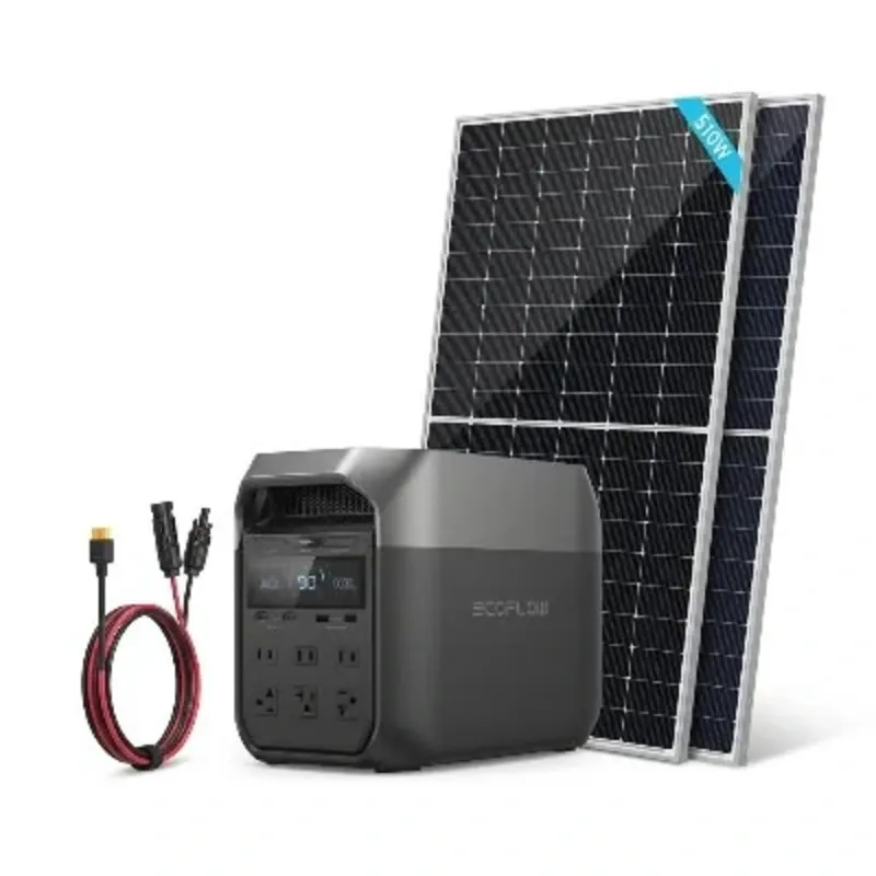 ECOFLOW DELTA 3 1024WH CON CABLE XT60I Y PANEL BIFACIAL 510W