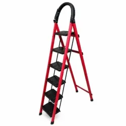 ESCALERA DE MANO DOMÉSTICA PLEGABLE DE 6 PASOS