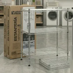 Estantería metálica con 3 baldas ajustables 7hause