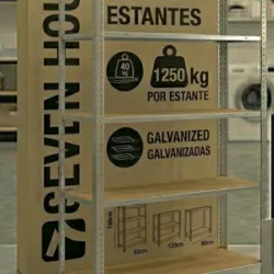 Estantería Modular Metálica con 5 Baldas Plateado 7house