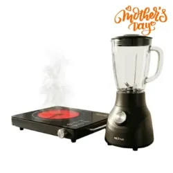 ESTUFA INFRARROJA 1500W ROYAL + LICUADORA VASO VIDRIO 400W MILEXUS