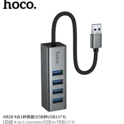 Hoco – Adaptador HB1B 4 en 1 USB a USB 3.0 con Velocidad 5Gbps