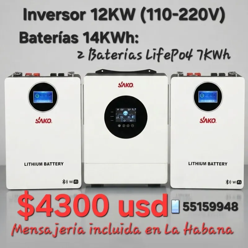 Kit Solar 12KW- 15KWh 110-220V