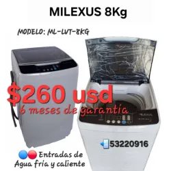 Lavadora automática Milexus 8Kg 