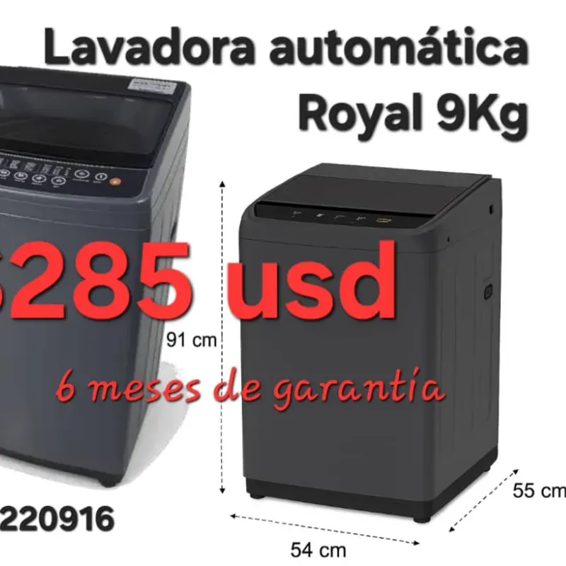 Lavadora automática Royal 9Kg