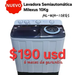 Lavadora Semiautomática Milexus 10Kg