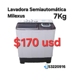 Lavadora Semiautomática Milexus 7Kg 