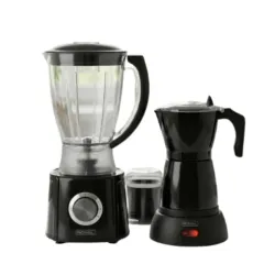 LICUADORA CON MINIPROCESADOR  ROYAL + CAFETERA ELÉCTRICA NEGRA