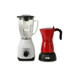 LICUADORA MILEXUS ROJA + CAFETERA ROYAL ROJA