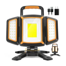 Luz de trabajo LED recargable Tresda de 30 W con base magnética LEDWL013