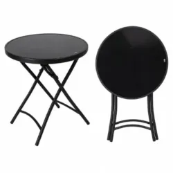 MESA PLEGABLE NEGRA REDONDA MESA PLEGABLE NEGRA REDONDA