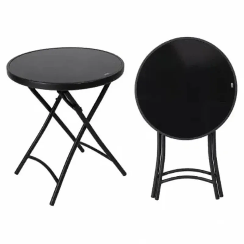 MESA PLEGABLE NEGRA REDONDA MESA PLEGABLE NEGRA REDONDA