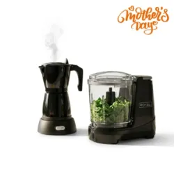 MINIPROCESADOR DE ALIMENTOS ROYAL + CAFETERA ELÉCTRICA 6 TAZAS ROYAL