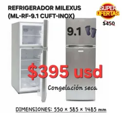 Refrigerador Milexus 9.1 pies