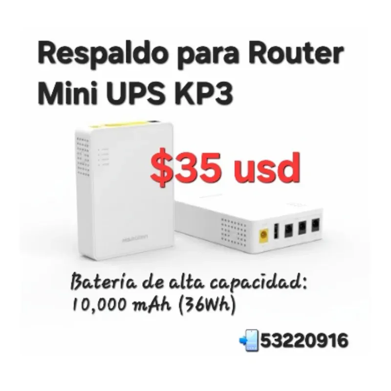 Respaldo para Router Mini UPS KP3 10,000 mAh