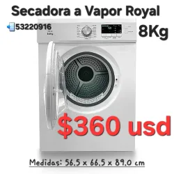 Secadora al vapor Royal 8kg