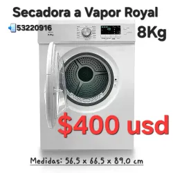Secadora al vapor Royal 8kg