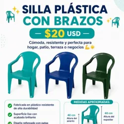 SILLA PLÁSTICA CON BRAZOS