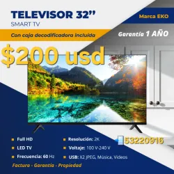 Televisor Smart TV EKO 32 pulgadas Híbrido