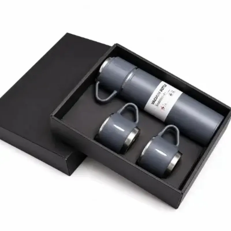 TERMO TÉRMICO CON 3 VASOS GRIS