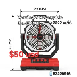 Ventilador recargable Bee Electrics 20000mAh
