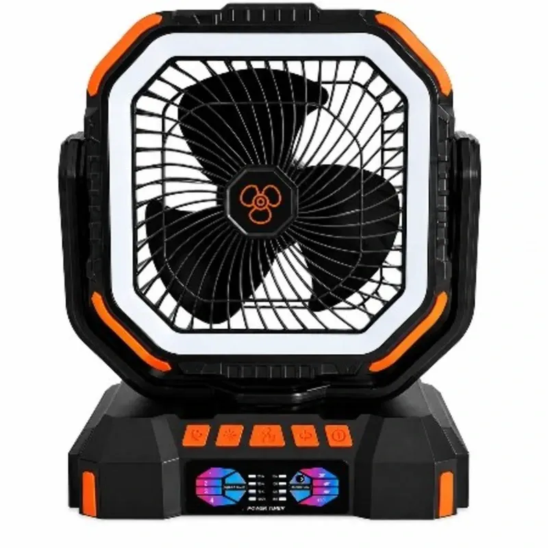 VENTILADOR RECARGABLE PORTÁTIL F22 CON LUZ LED 40000mAh