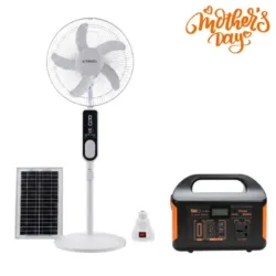 VENTILADOR RECARGABLE STAVEL 16" + ESTACIÓN DE CARGA 500W EG010LI