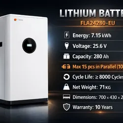 🔋🔋🔋Batería inteligente de pared. Marca Feliciti solar, 25.6v 280 ah , 7.1kw