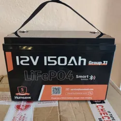 📦😱Batería LifeP04 12.8V 150Ah Humsienk 1920 Wh viene con Bms con Bluetooth para controlar la batería consumo nivel de carga