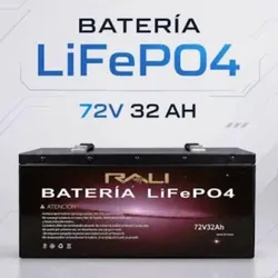 🔋🔋⚡⚡Batería LifeP04 72x 32Ah Raly  Ideal para Motorina y Triciclo para ponerle panel solar  Trae BMS de Bluetooth para monitorear la carga de la batería y voltaje