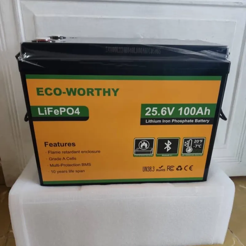 📦😱Batería LifeP04 Eco-Worthy 25.6V 100 Ah 2560 Wh 👉Cuenta Con bluetooth para controlar todos los detalles de la batería x el celular