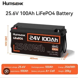 🔋🔋🔋Batería LifeP04 Humsienk 24v x 100Ah 2560Wh