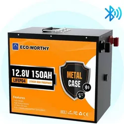 🔋🔋🔋Batería LifeP04 Metal Case Edición Espacial Eco-Worthy 12.8v x 150Ah 1920Wh con BMS con bluetooth para controlar todos los estados de la batería como porciento de carga voltaje etc