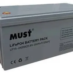 🔋🔋🔋Batería LifeP04 Must 25.6 x 200Ah 5100Wh