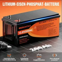 Batería lifePo4 12.8 v 200 A 2560 wh