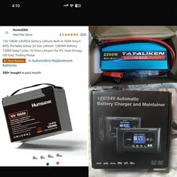 Combo Bateria+cargador+convertidor