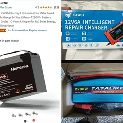 Combo de Bateria+cargador +convertidor 