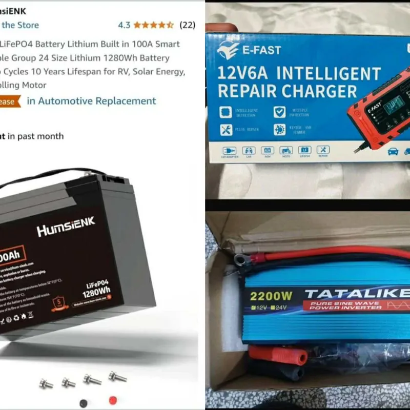 Combo de Bateria+cargador +convertidor 