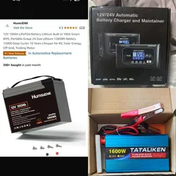 Combo de batería+convertidor+cargador