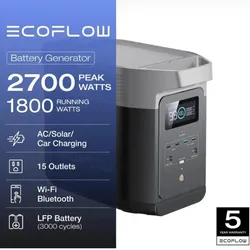 💡💡💡ECOFLOW Delta 2 1800W con Pico de 2700W  👉Batería LifeP04 de 3000 Ciclos de Carga de Vida