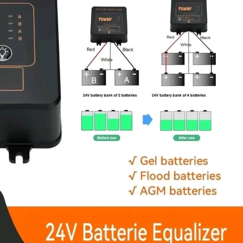 👌👌👌Estabilizador de carga PowerMr para que todas las baterías carguen de forma pareja en los sistemas de 12v y 24v