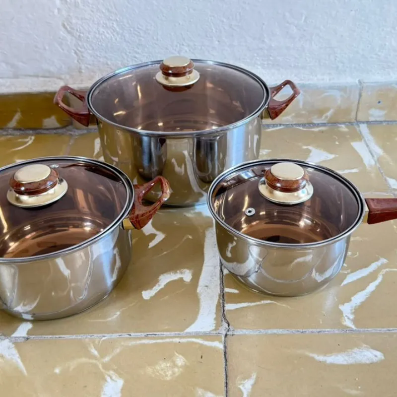 Juegos de Carderos de Inducción y de gas con sus tapas 