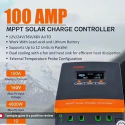 ☀️☀️☀️Mppt PowerMr 100A de 12v - 48v