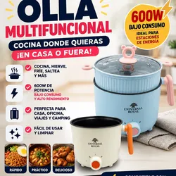 🔥 ¡Oferta! Olla Multifuncional Universal Royal 🔥 ⚡ 600W de bajo consumo 🔋 Ideal para estaciones de energía y sistemas solares. 🍳 Cocina, hierve, fríe y calienta en un solo equipo.