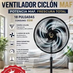 Ventilador ciclon Maf 18 pulgadas de pedestal