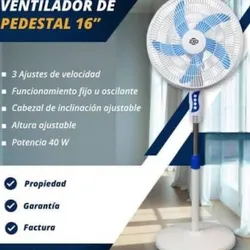 💨💨💨Ventilador de Pedestal 40w(Bajo consumo ) 16 Pulgadas  Ideal para equipos de Respaldo y EcoFlow