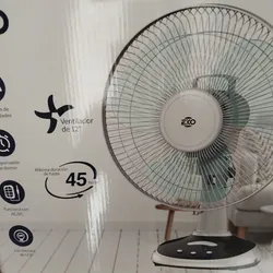 ✅Ventilador Recargable de Mesa 12 Pulgadas ✅Eko 🔋Batería de Lithio duración de 👉3 era Velocidad 8H 👉2 da Velocidad 12H 👉1 era Velocidad más de 20H