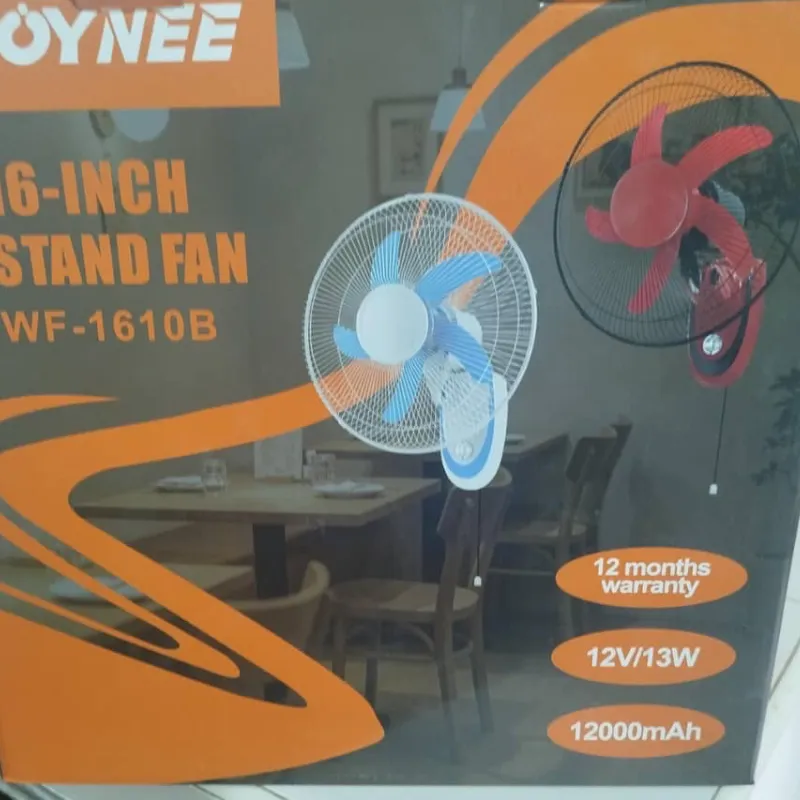 ✅Ventilador Recargable de Pared 16 Pulgadas ( 13W de Consumo ) 🔋BaterÃa de Lithio duración de 12mil mha