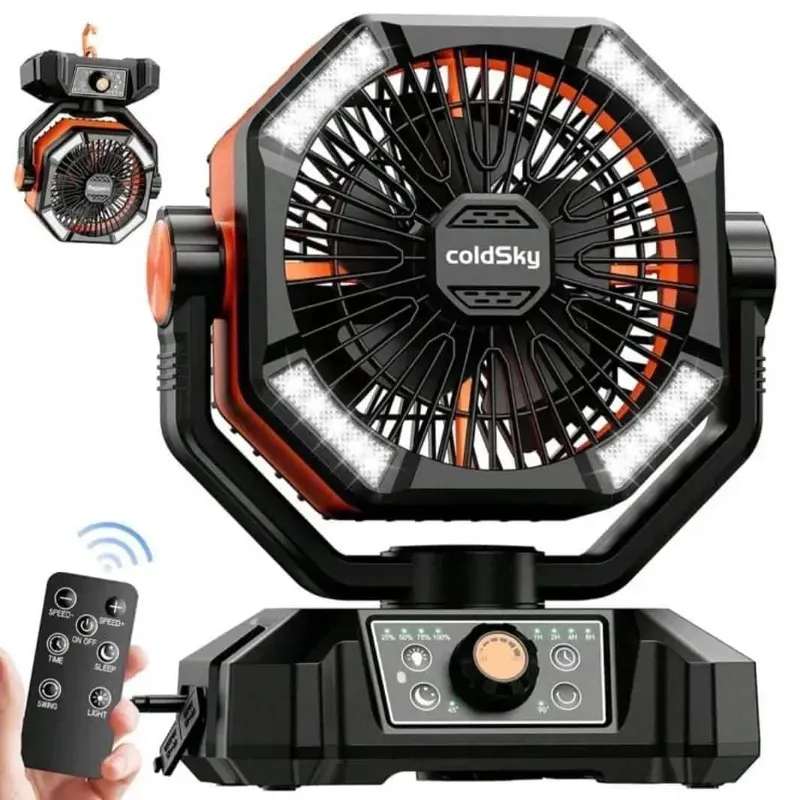 Ventilador recargable con mandos 