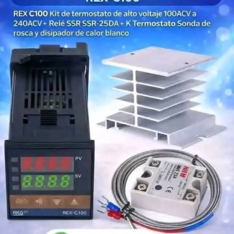 Control digital. Control PID (ej. REX-C100) REX-C100 PID Temperature Controller 0⁰-400⁰/ 0-1300⁰C